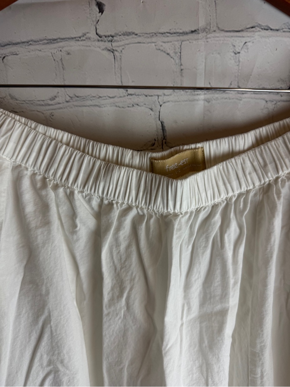 Free People White A-Line Midi Skirt Large - Picture 6 of 7